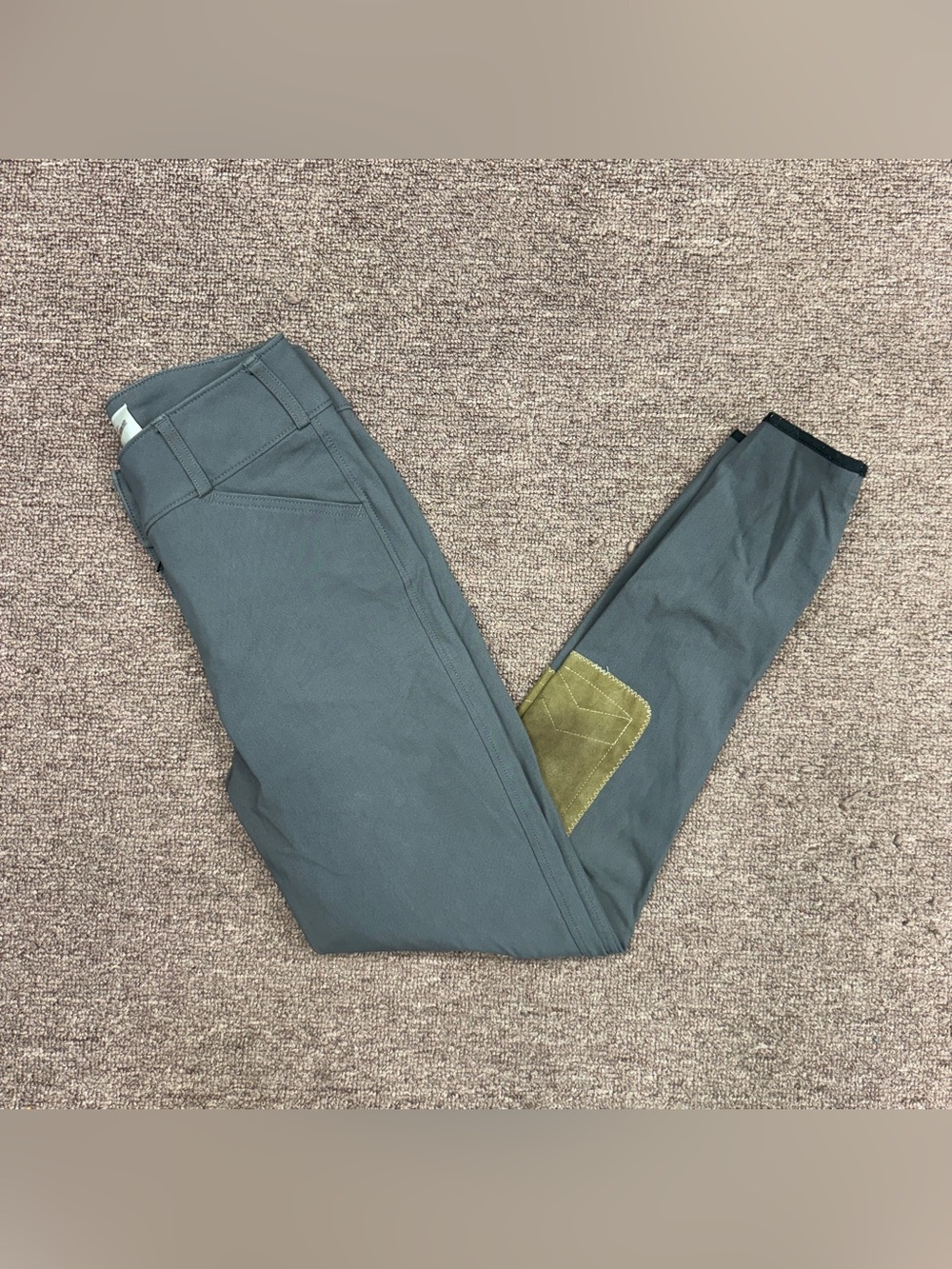 Women’s Size 26R Grey Tailored Sportsman Knee Patch Horseback Riding Breeches